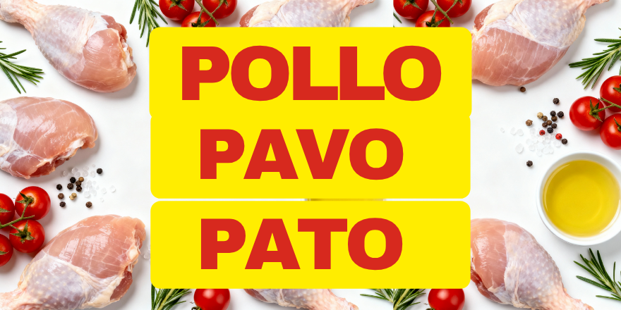 POLLO PAVO Y PATO